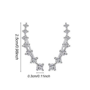 【ดอกเบญจมาศขนาดเล็ก】กระบวยขนาดใหญ่ S925ต่างหูพลอยเทียมสเตอร์ลิงสีเงินเรียบง่ายและต่างหูยอดนิยม