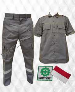SETELAN WEARPACK COVERAL SAFETY PENDEK/SETELAN BAJU DAN CELANA/Seragam Safety - Kemeja Safety - Seragam Proyek - Seragam Lapangan Scotlight - Wearpack Atasan - Katelpak atasan