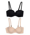 BENCH- TUR0025 Women's 2-in-1 Pack Strapless Push Up Bra. 