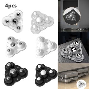 ZYJC MALL 4pcs 360° Rotation Universal Pulley Self-Adhesive Heavy Duty Swivel Casters Durable Transparent Universal Wheel Furniture