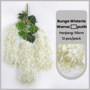 Bunga Wisteria Jumbo 1 Lusin Decor Artificial Gantung Artifisial Juntai Rambat Dekor Hiasan