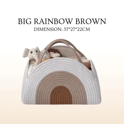 Woven Rope Diaper Basket | Large Capacity | Travel Essential for Mommy & Baby