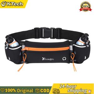 【Free Shipping】 Water Bottle Holder with Bottles Multiple Pockets Fanny Pack with Reflective Strip Exercise Waist Pouch Adjustable Strap for Running Hiking Climbing