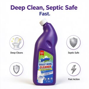 Toilet Bowl Cleaner Gel 500ml Septic Safe Deodorizer Under Rim Fast Action Limescale Rust Stain Remover Fresh Fragrance