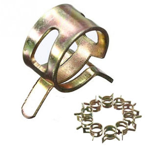 FSFDS Car Accessories 6-15mm Metal Fastener Reusable Spring Band Hose Clips Water Pipe Silicone Pipe Clamp Fuel Line Hose