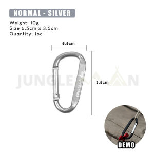 JUNGLEMAN Carabiner Aluminium Tent Clip Hook Camping Hook Buckle D Carabiner Hammock Carabina Carabiner Hook Keychain 绳扣