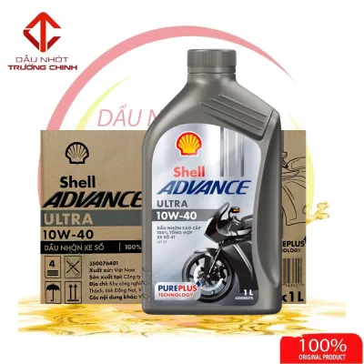 Thùng 1/2 thùng Nhớt Shell Advance Ultra 10W40 1L SP dành cho Xe Phân khối lớn