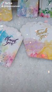Tag thanks you thẻ treo cám ơn mác giấy (100 cái) giấy dày đẹp
