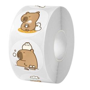 Capybara Sticker Scrapbook Sticker Reward Sticker Gift Sticker Animal Sticker Decorative Label Sticker Round Sticker