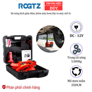 Bộ nâng kích gầm điện 3 trong 1 Kiêm máy bơm lốp và máy siết ốc ô tô đa năng ROGTZ TY-155EHJS Thương Hiệu Đức Tải trọng dưới 5 Tấn - HÀNG CHÍNH HÃNG