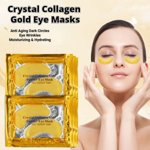 10pcs Crystal Collagen Gold Eye Masks Powder Crystal Gel Eye Masks For Anti Aging Dark Circles Eye Wrinkles Skin Refinement Moisturizing & Hydrating Eye Patches