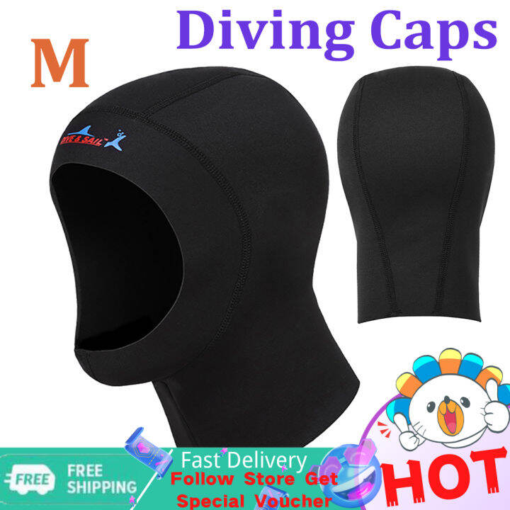 DIVE SAIL 1MM Diving Caps CR Super Elastic Snorkeling Equipment Scuba ...