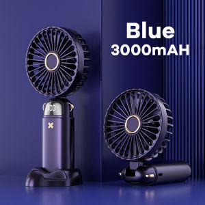 Mini fan with digital display USB charging portable mini fan 5-speed adjustable folding aromatherapy mini fan