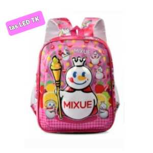 Tas ransel anak perempuan TK LED ( nyala ) tas 3D karakter LABUBU / mixue / unicorn kudaponi tas sekolah anak perempuan TK  mixue banyak bonusnya  Cocok untuk kado ulang tahun