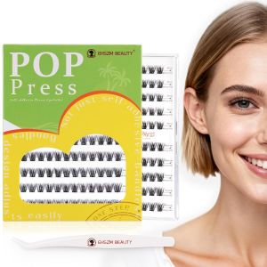 8mm Short Lash Clusters C-Curl Natural Style    Wispy Subtle Volume Thin Flexible Band Ideal for Puffy Eyes Daily Touch-Ups