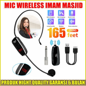 BARU TaffSTUDIO HX-W021 Microphone Wireless Imam Masjid Jarak Jauh Tanpa Kabel Suara Jernih Youtuber