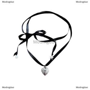 [COD] Modingdue Y2K Pink Rope Tied Peach Heart Pendant Necklace For Women Fashion Retro Sweet Harajuku Necklace Charm Jewelry Gift