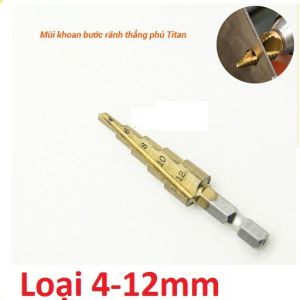 bộ 3 mũi khoan bước phủ titan siêu cứngđường kính 4-32mm - Khoan được nhiều cỡ lỗ trong 1 mũi khoan