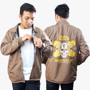Moral Flat-Windbreaker Jacket-Skate Supply-Brown
