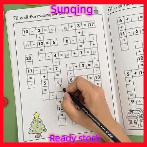 SQ Stationery [Flash Sale] ปริศนาคำไขว้ทางคณิตศาสตร์นอกจากนี้การลบการหารการคูณเกมข้ามๆคณิตศาสตร์สมุดงานมอนเตสซอรี่สำหรับเด็กอายุ5-8ปี