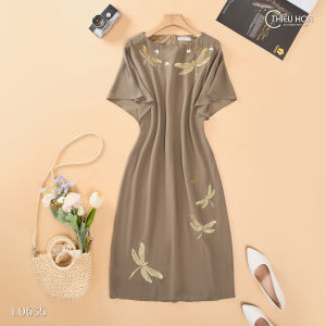 Đầm thiết kế thanh thoát chất liệu Chiffon mỏng nhẹ thương hiệu Thiều Hoa DD4L0635