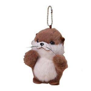 Kéo chuỗi động vật bằng nhung Keychain túi dễ thương Mặt dây chuyền móc khóa hình động vật cho phụ nữ và trẻ em gái với vẫy đuôi mới lạ