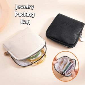 THANKSKY Da PU Túi đóng gói trang sức Nhẫn và dây chuyền Bông tai và vòng tay Túi mỹ phẩm mini Ví bỏ túi Người tổ chức Hộp đựng trang sức Du lịch