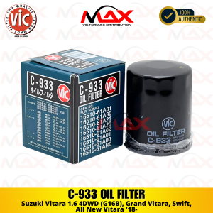 C-933 Vic Oil Filter For Suzuki Vitara 1.6 4DWD (G16B) Grand Vitara Swift All New Vitara 18-