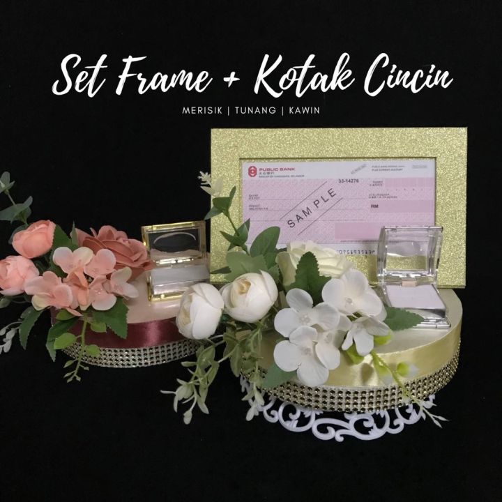 Set Gubahan Hantaran Frame Dan Cincin | Kawin Nikah Tunang Merisik | Diy Hantaran