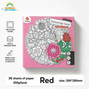 Deco Time Colouring Books Coloring Book For Adult Kid Student Pressure-relief Relax Thick paper can be paired with colored lead/ acrylic markers/watercolor pens