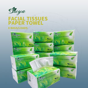 480 sheets 1pack (8pcs) SUYA Organic green tea Facial Tissue Paper towel 4 ply