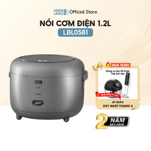 Nồi Cơm Điện Lebenlang LBL0581 Lòng nồi Inox 304 Dung tích 1.2L Giữ Nhiệt 4h Tặng Xửng Hấp Công Suất 350W