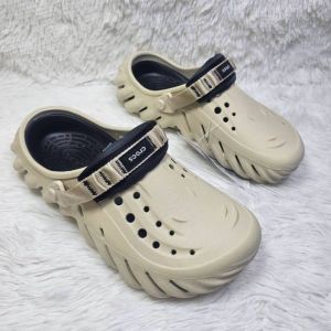 Crocs Echo Clog รองเท้าแตะผู้ชาย รุ่นใหม่ล่าสุด รองเท้าหัวโต รองเท้ารัดส้น รองเท้าแตะผู้ชาย  รองเท้าแตะเพื่อสุขภาพ เบานุ่ม
