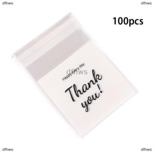 [COD] dfhws 100Pcs Pack Thank You Clear Bags Self Adhesive Candy Cookie Bakery Bags Self Adhesive Individual Gift Pastry Bags