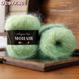 JCSYFAC 2 cái nhiều màu Alpaca Mohair Gradient nhuộm Mohair dệt kim tay trung bình dày mô hình bé Len Khăn Choàng chăn
