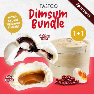 [1 FOR 1] Dim Sum Bundle - Famous Tau Sar Pau (Red Bean Paste) l Salted Egg Bun l Lotus Paste Bun 👍 👍 (6pc per pack)
