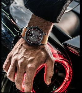 New Forsining Automatic Watch Mens Analog Luxury Mechanical Watch Leather Military Month Week Display Clock. Mens Gifts