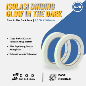 Stiker Dinding Glow In The Dark Stiker Nyala Fosfor 1 Roll 10 Meter