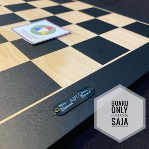 Papan 10 mm Buah Catur Kayu Set Premium Non Lipat FIDE ADT Chess Board