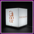 Neon Box Kubus 30cm Hiasan Meja Custom Gambar. 