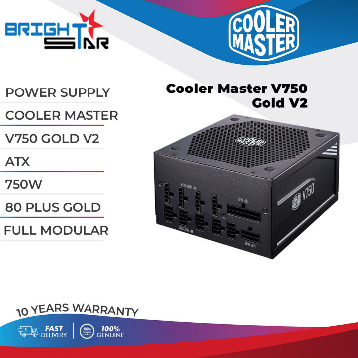 Cooler Master V750 Gold V2 750W 80 Plus Gold Full Modular Power Supply ...