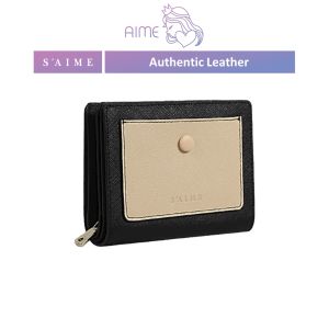 [PRE-ORDER] SAIME | Authentic Leather Snap Button Short Wallet - Aime Empire (ETA:2023-11-25)