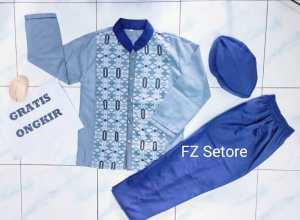 COD terbaru Koko songket anak lengan panjang usia 6 -15 tahun / BAJU muslim anak laki laki satu set