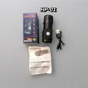 ไฟฉาย LED ไฟฉายสามตา HP-01ชาร์จได้ใหม่ไฟฉายจิ๋ว ขนาดพกพา สว่างมาก ปรับได้ 5โหมด