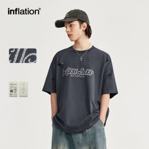 Lạm Phát Thương Hiệu Người Đàn Ông Của Thanh Niên Trách Kết Cấu Thêu T-Shirt Cho Mùa Xuân/Mùa Hè 2024 New Xu Hướng Đường Phố Thương Hiệu Lỏng Lẻo Và Cá Nhân tay ngắn