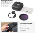 NEEWER 67mm Magnetic Phone Lens Filter Kit, Bộ lọc ống kính điện thoại từ tính, kẹp trên HD có thể thay đổi ND2-ND32 Bộ lọc điện thoại. 
