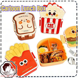 Student Lunch Box Bento Box with Separation for Salad and Fruit Office Worker Lunch Box with Cutlery