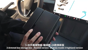 ถาดจัดระเบียบคอนโซลกลางสำหรับที่เท้าแขน3 Y ถาดเก็บของที่เท้าแขนกล่องเก็บของกันลื่นติดตั้งง่าย