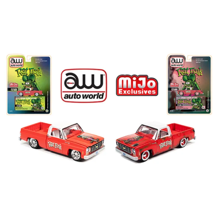 Auto Word Ultra Red Rat Fink 1978 Chevrolet Cheyenne C10 Exclusive MIJO (NG18
