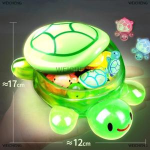 [COD] WEICHENG Cute Cartoon Luminous Turtle Storage Box Home Decor Resin Crafts Glowing Small Turtle Toy Storage Case Ornaments Decoration
